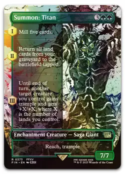 Summon: Titan (Borderless) #373 (Foil) (NM) Final Fantasy FIN Magic MTG - Image 1