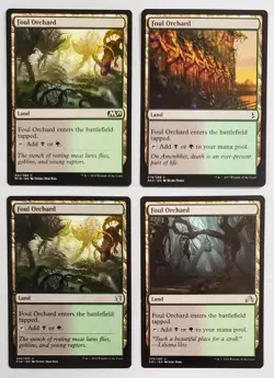 X 4 MTG Foul Orchard LP Various Sets Magic The Gathering - Image 1