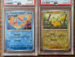 4X LOT 2024 Pokemon MEW 151 Costco Mini Tins PSA 10 Cosmos Holo Pikachu Squirtle - Image 4