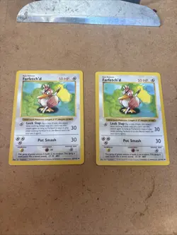 Pokemon TCG Farfetch'd Card 027/102 Regular Base Set Shadowless - Image 1