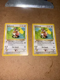 Pokemon TCG Farfetch'd Card 027/102 Regular Base Set Shadowless - Image 2