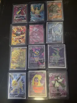 POKEKON lot of 12 pokemon cards FULL ART Nm MEW JOLTEON NINETALES MIRAIDON JYNX - Image 1