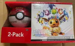 Pokemon Prismatic Evolutions Bundle – 2 Sam’s Club Exclusive ETB + Poke Ball Tin - Image 1