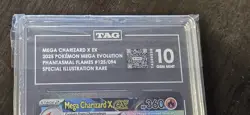 Pokemon Mega Charizard X EX SIR 125/094 Phantasmal Flames TAG 10 GEM MINT 2025 - Image 2