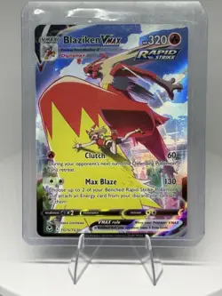 Pokemon TCG Blaziken VMAX Ultra Rare SWSH: Silver Tempest TG15/TG30 NM Holo - Image 1