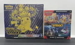 Pokemon SV08 Surging Sparks ETB + Booster Bundle ***NEW FACTORY SEALED*** - Image 1