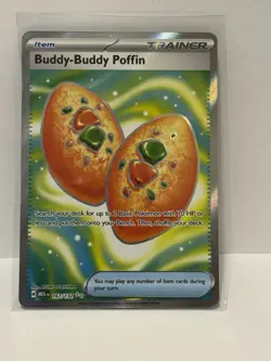 Pokemon Buddy-Buddy Poffin Trainer Ultra Rare Holo 167/132 Me01: Mega Evolution - Image 1