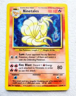Pokemon NINETALES #12 12/102 Holo Rare BASE SET Pokemon TCG Holographic MP - Image 1