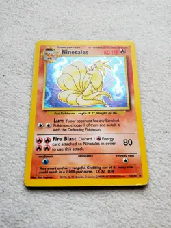 Pokemon NINETALES #12 12/102 Holo Rare BASE SET Pokemon TCG Holographic MP - Image 3