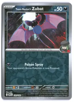 Team Rocket's Zubat 120/182 - SV10: Destined Rivals Reverse Holo NM Pokemon TCG - Image 1