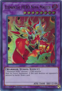 Yugioh! LP Elemental HERO Nova Master - BLLR-EN056 - Ultra Rare - 1st Edition Li - Image 1