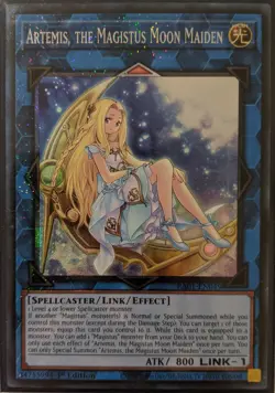 YuGiOh Artemis, the Magistus Moon Maiden Collector's Rare 1st Edition RA01-EN049 - Image 1