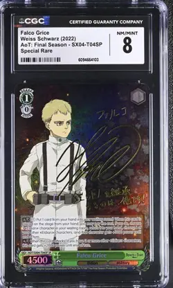 CGC 8 Weiss Schwarz Falco Grice Attack On Titan AOT/SX04-T04SP English - Image 1