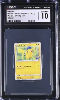 CGC 10 Pikachu Pokemon GO Special Set Sticker Japanese Seal Mini Sticker Card - Image 1