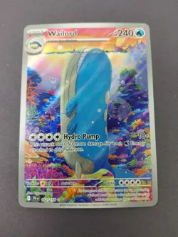 Wailord 162/159 Illustration Rare Sv09 Journey Together Holo NM Pokemon TCG Card - Image 1