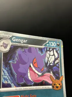 Cosmo Holo Halloween Stamped Gengar 057/091 - Pokemon Paldean Fates Card - NM - Image 2