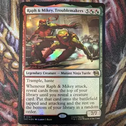 Raph & Mikey, Troublemakers Teenage Mutant Ninja Turtles Foil NM R 0167 - Image 1