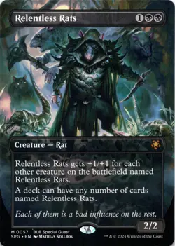 Relentless Rats BORDERLESS Special Guests Magic MTG NM - Image 1