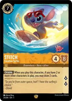 Stitch - Carefree Surfer Near Mint 21/204 The First Chapter Reg - Image 1