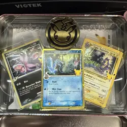 Pokemon 25th Anniversary Celebrations Lunch Box Tin + Promo cards + two binders - Image 2