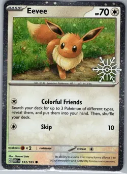 Eevee (Holiday Calendar) 133/165 - Pokemon Card - NM - Image 1