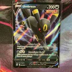 Pokemon Umbreon V Evolving Skies Ultra Rare Single Strike Holo 094/203 200 HP - Image 1