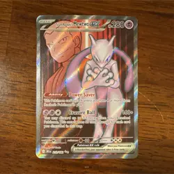 Pokemon Team Rocket's Mewtwo ex 213/182 Destined Rivals Ultra Rare 280 HP Holo - Image 1