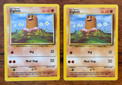 (Lot of 2) 1999 Pokemon Diglett 47/102 Base Set Regular Vintage TCG - LP - Image 1