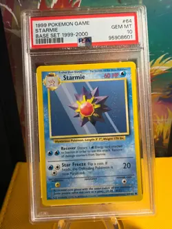 PSA 10 Starmie #64 Base Set Pokemon 1999 - Image 1