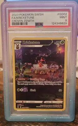 Pokemon TCG Kricketune Crown Zenith: Galarian Gallery GG02/GG70 PSA 9 Mint - Image 1