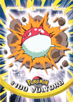 Voltorb 100 - Topps Pokemon Series 2 LP - Image 1