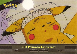 #EP2 Pokemon Emergency - Topps Pokemon Series 2 - Blue Logo - Image 1