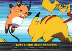 EP14 Electric Shock Showdown - Topps Pokemon Series 2 - Blue Logo - Image 1