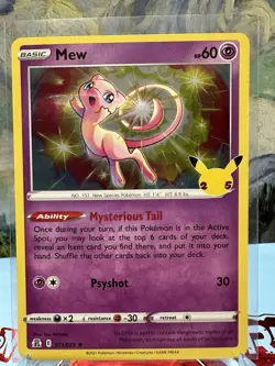Mew Holo 11/25 Celebrations Pokemon TCG ENGLISH NM-Mint - Image 1