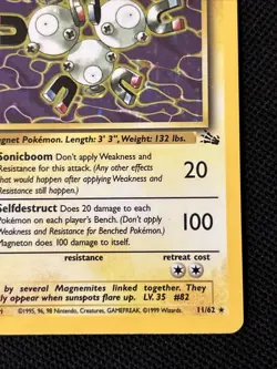 Pokemon Magneton 11/62 1st Edition Fossil Holo (Never Played) NM - Image 5