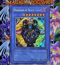Yugioh Magician of Black Chaos PP01-EN001 Secret Rare Holo Bleed Konami 2007 - Image 1