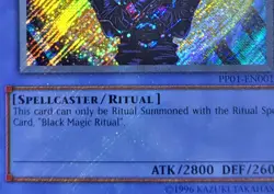 Yugioh Magician of Black Chaos PP01-EN001 Secret Rare Holo Bleed Konami 2007 - Image 3
