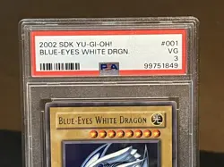 2002 Yu-Gi-Oh! Blue-Eyes White Dragon SDK-001 Starter Deck: Kaiba PSA 3 - Image 3