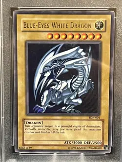 2002 Yu-Gi-Oh! Blue-Eyes White Dragon SDK-001 Starter Deck: Kaiba PSA 3 - Image 4