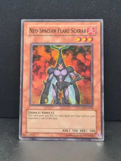 Yugioh Neo-Spacian Flare Scarab Super Rare POTD-EN004 Unlimited MP - Image 1