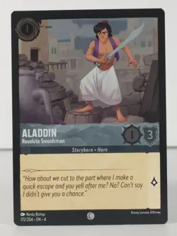 Aladdin - Resolute Swordsman - FOIL - Ursula's Return - LORCANA 172/204 - U Pick - Image 2