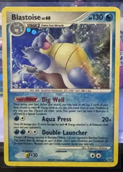 Pokemon TCG Blastoise Holo Rare Card 2/127 Platinum Base Set 2009 LP - Image 1