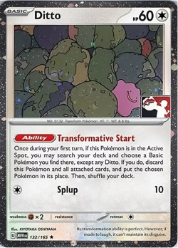 Ditto - Rare Prize Pack Series Cards 132/165 NM Holo LP - Image 1