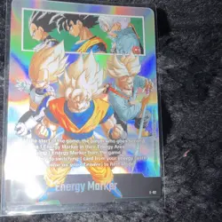 Dragon Ball Super Card Game Foil Energy Marker E-92 Vegeta Son Goku Trunks - Image 1
