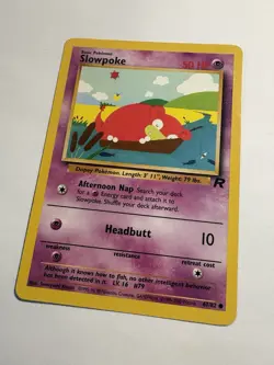 Pokemon Card Slowpoke 67/82 Unlimited Team Rocket LP - Image 1