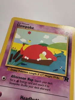 Pokemon Card Slowpoke 67/82 Unlimited Team Rocket LP - Image 3