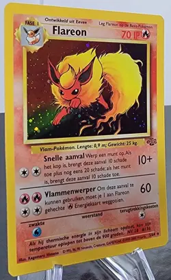 2000 Pokemon German Unlimited Jungle Flareon Holo Card 3/64 - Image 2