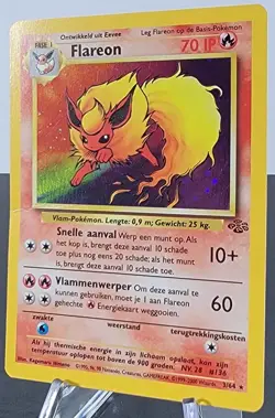 2000 Pokemon German Unlimited Jungle Flareon Holo Card 3/64 - Image 3