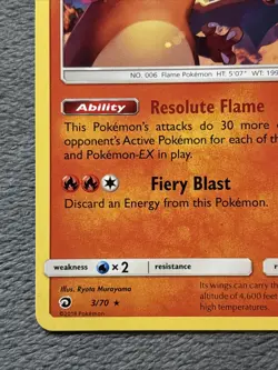 Charizard 3/70 Pokemon Card Non Holo Lets Play Eevee Pokemon Card - Image 5