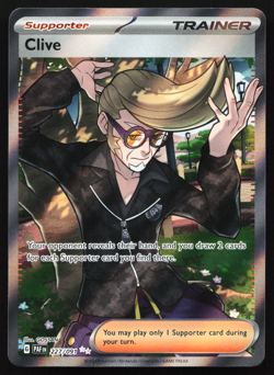Clive 227/091 Paldean Fates Full Art Ultra Rare Near Mint Pokemon Card - Image 1